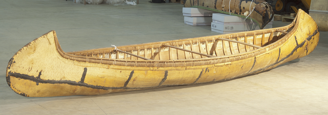 wiigwaasi-jiimaan (birchbark canoe)